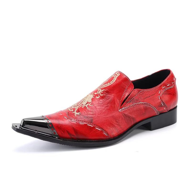 Formelle Herrenschuhe Exotische Slip-on-schuhe - Rot