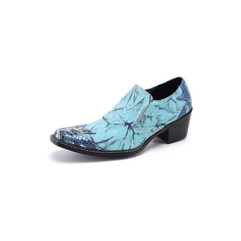 Formelle Herrenschuhe Exotische Slip-on-schuhe - Blau