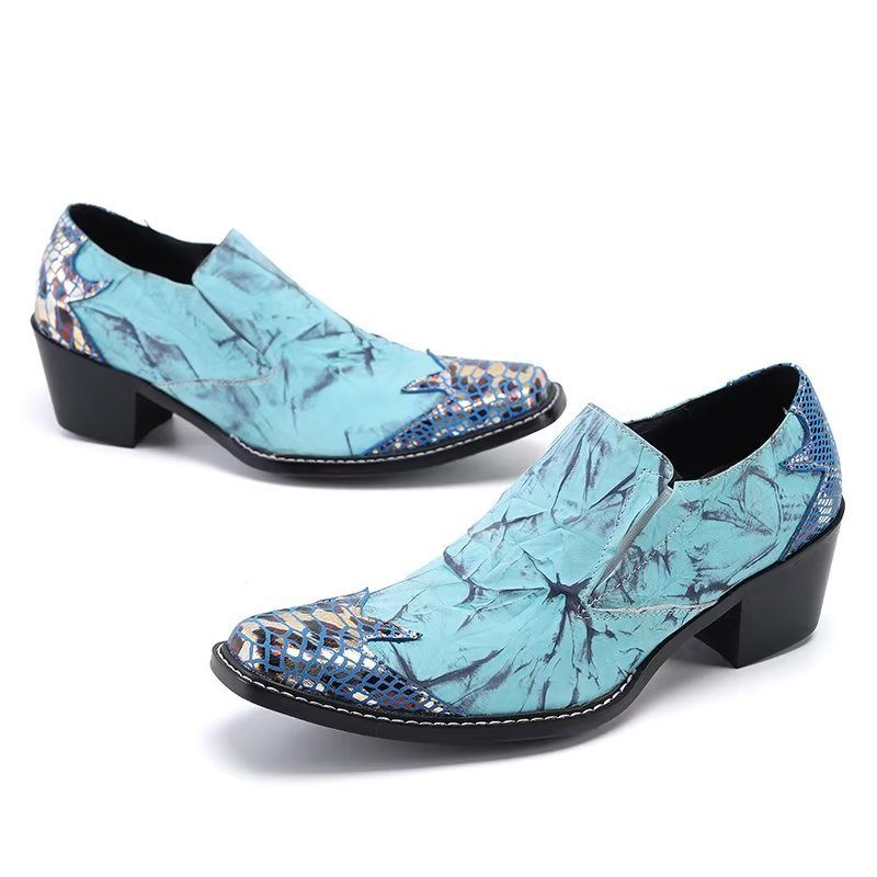 Formelle Herrenschuhe Exotische Slip-on-schuhe - Blau