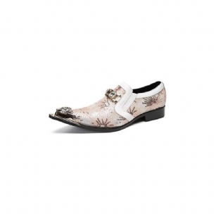 Formelle Herrenschuhe Exotische Slip-on-schuhe Mit Spitzer Zehenpartie