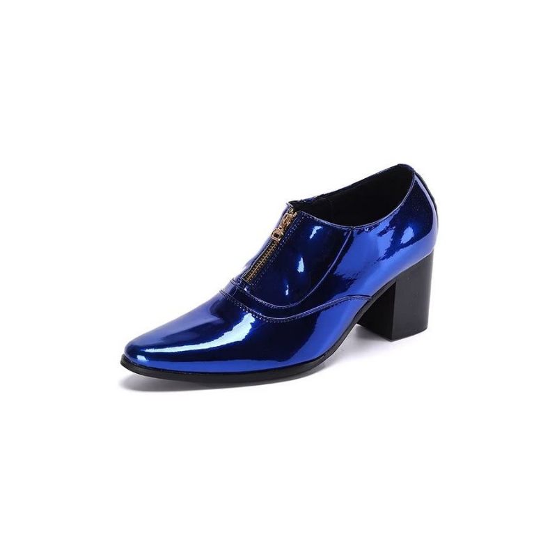 Formelle Herrenschuhe Exquisite Abendschuhe Aus Leder - Blau