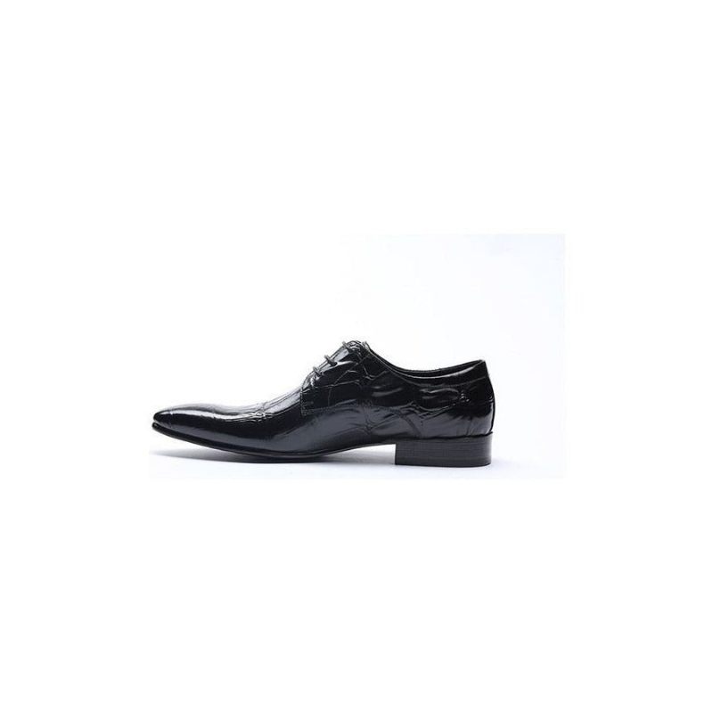 Formelle Herrenschuhe Exquisite Brogue-kleiderschuhe Mit Spitzer Spitze Zum Schnüren - Schwarz