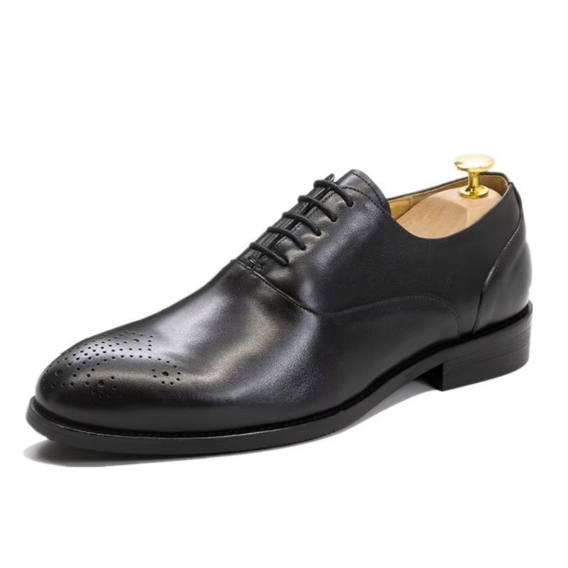 Formelle Herrenschuhe Exquisite Leder-wingtip-kleiderschuhe - Schwarz