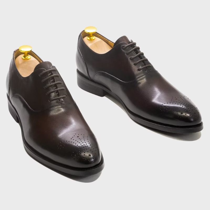 Formelle Herrenschuhe Exquisite Leder-wingtip-kleiderschuhe - Kaffee