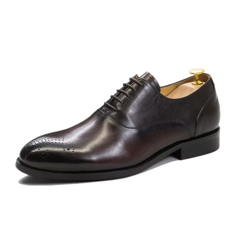 Formelle Herrenschuhe Exquisite Leder-wingtip-kleiderschuhe - Kaffee