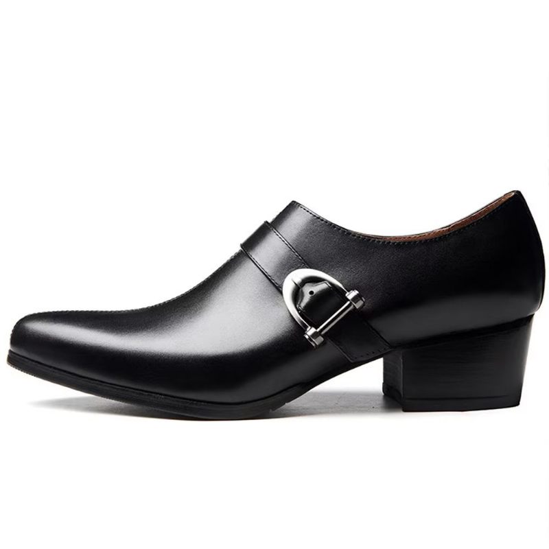 Formelle Herrenschuhe Exquisite Monkstrap-kleiderschuhe Aus Leder - Schwarz