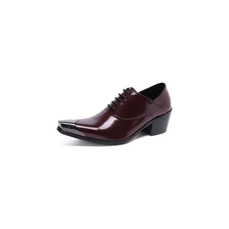 Formelle Herrenschuhe Exquisite Oxford-schuhe Aus Rindsleder - Rot