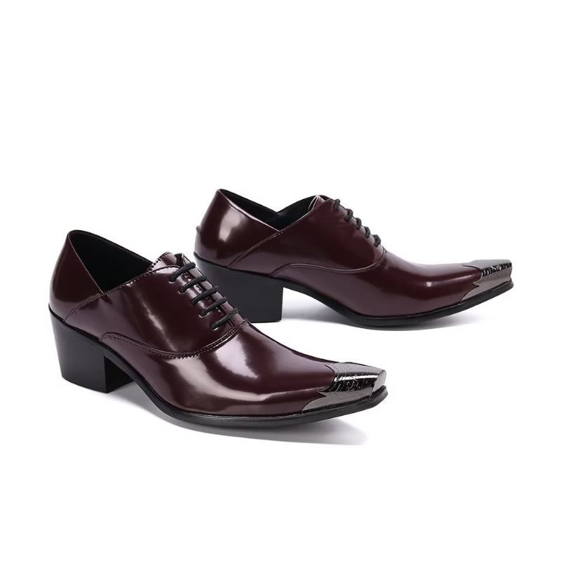 Formelle Herrenschuhe Exquisite Oxford-schuhe Aus Rindsleder - Rot