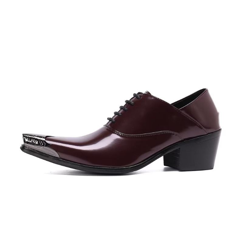 Formelle Herrenschuhe Exquisite Oxford-schuhe Aus Rindsleder - Rot