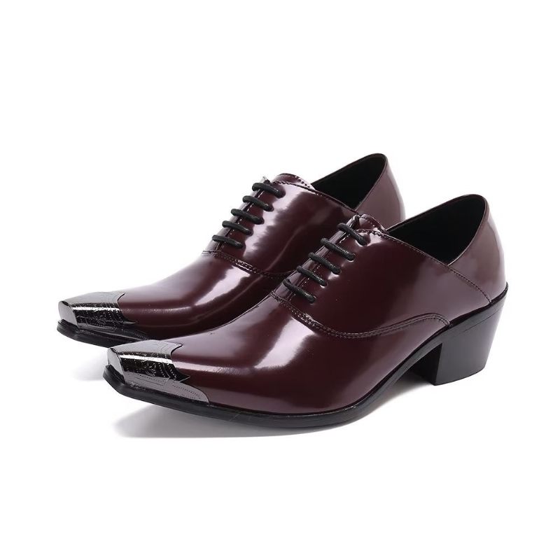 Formelle Herrenschuhe Exquisite Oxford-schuhe Aus Rindsleder - Rot