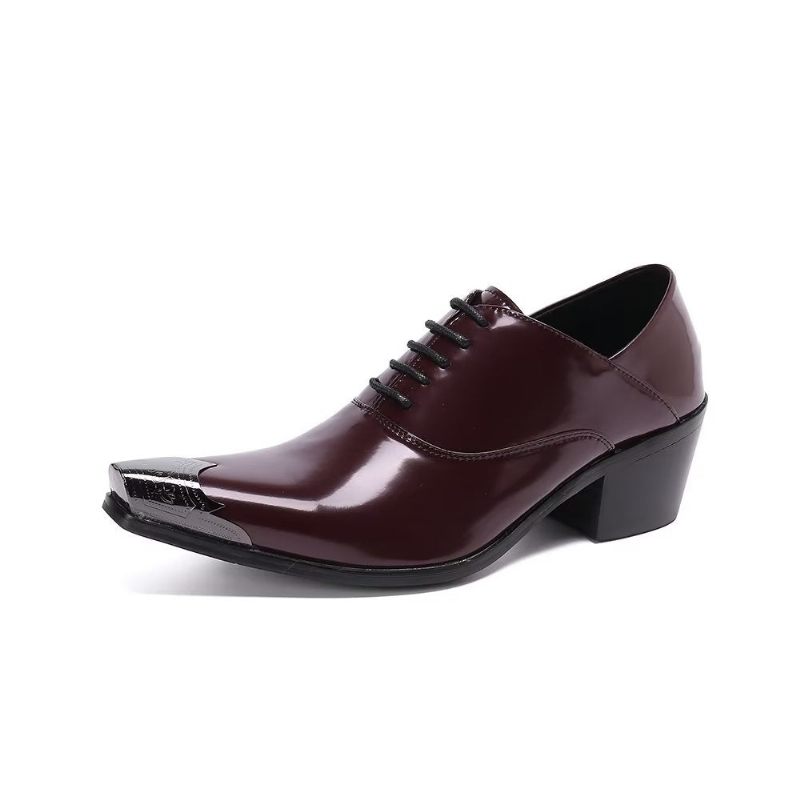 Formelle Herrenschuhe Exquisite Oxford-schuhe Aus Rindsleder - Rot