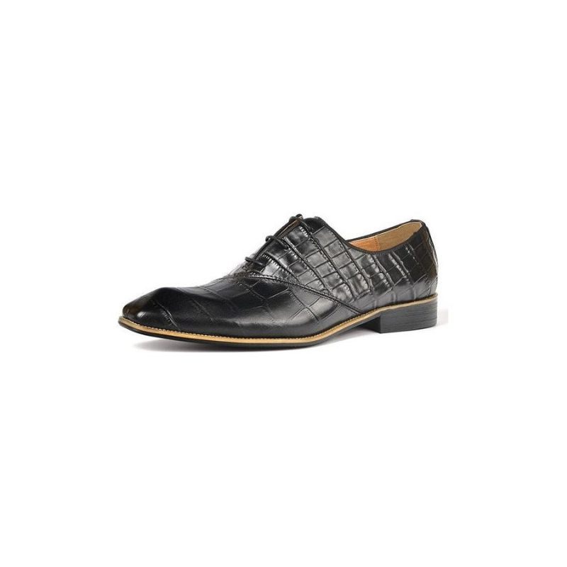 Formelle Herrenschuhe Exquisite Oxford-schuhe Mit Krokodilstruktur