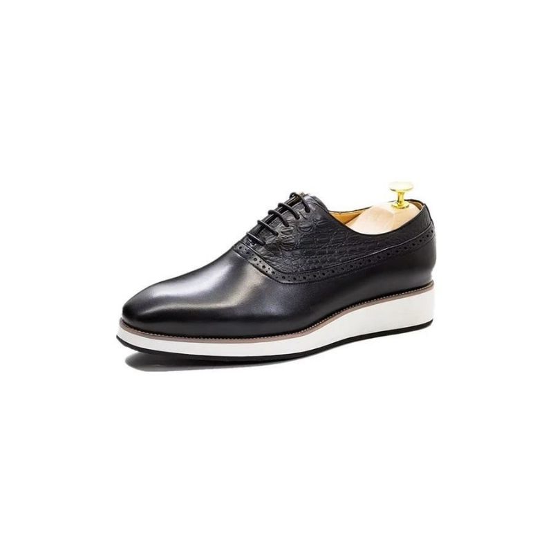 Formelle Herrenschuhe Exquisite Oxford-schuhe Mit Krokodilstruktur