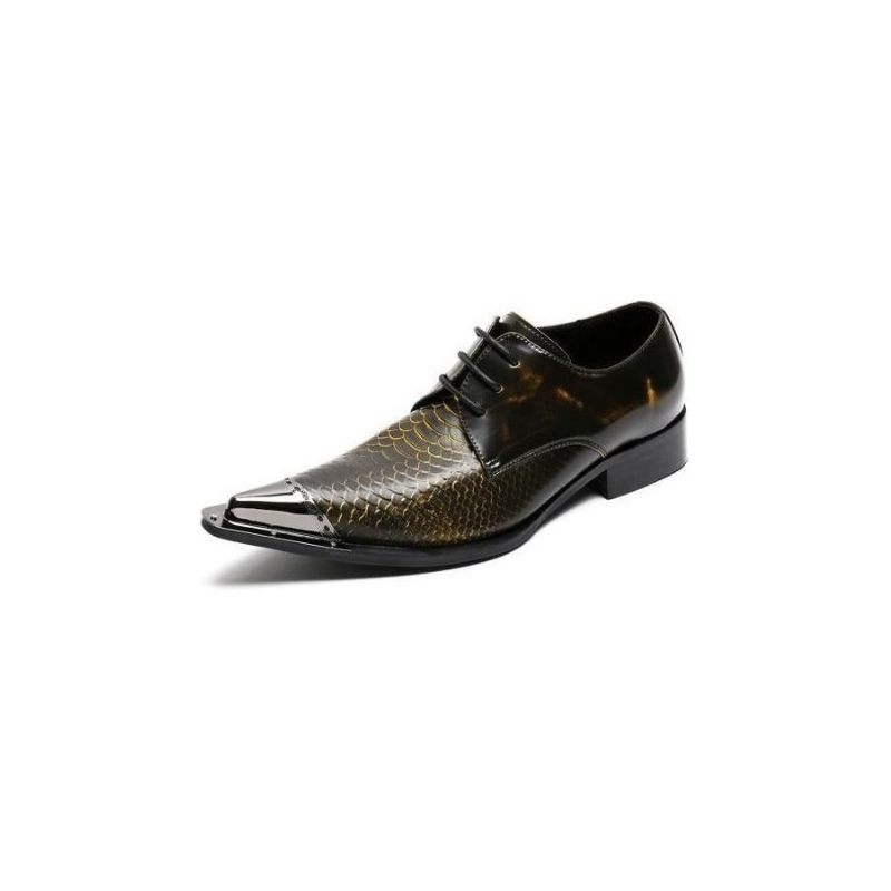 Formelle Herrenschuhe Exquisite Oxfords Aus Krokodilleder Mit Spitzer Zehenpartie