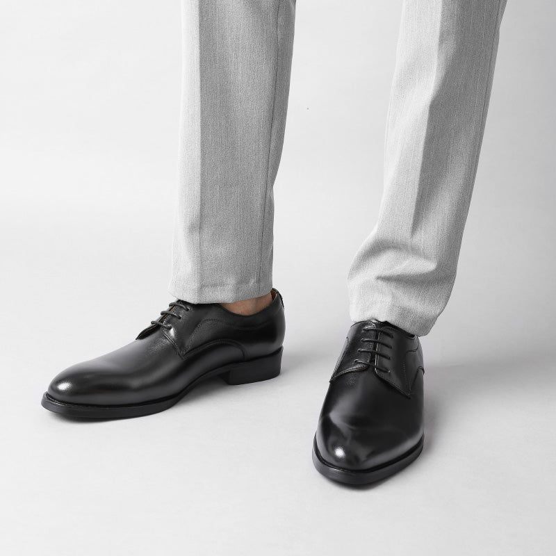 Formelle Herrenschuhe Für Hochzeiten Luxuriöse Spitze Oxfords Aus Exotischem Leder - Schwarz