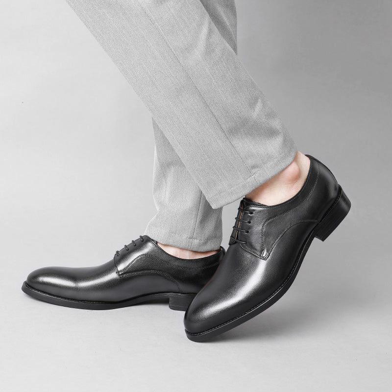 Formelle Herrenschuhe Für Hochzeiten Luxuriöse Spitze Oxfords Aus Exotischem Leder - Schwarz