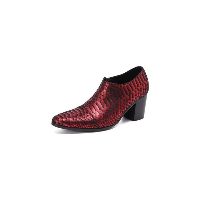 Formelle Herrenschuhe Geprägte Slip-on-schuhe - Rot