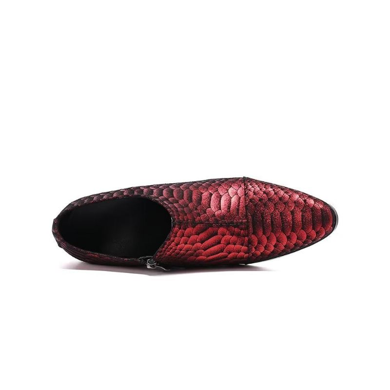 Formelle Herrenschuhe Geprägte Slip-on-schuhe - Rot