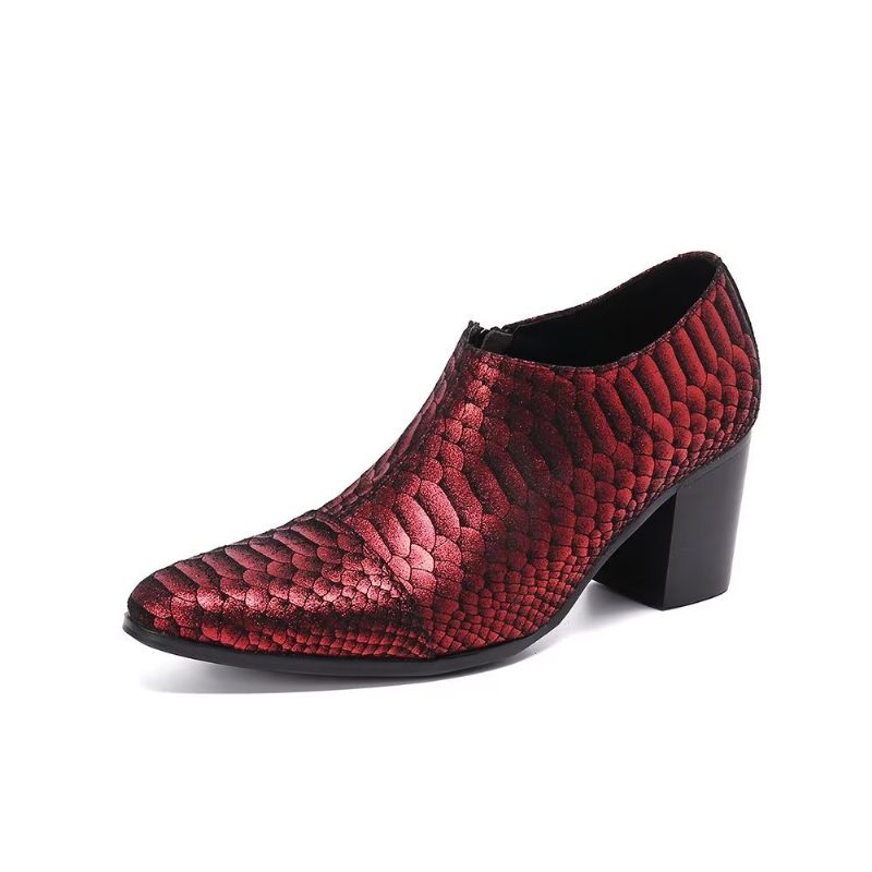 Formelle Herrenschuhe Geprägte Slip-on-schuhe - Rot