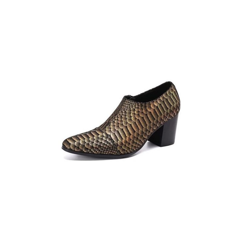 Formelle Herrenschuhe Geprägte Slip-on-schuhe - Gold