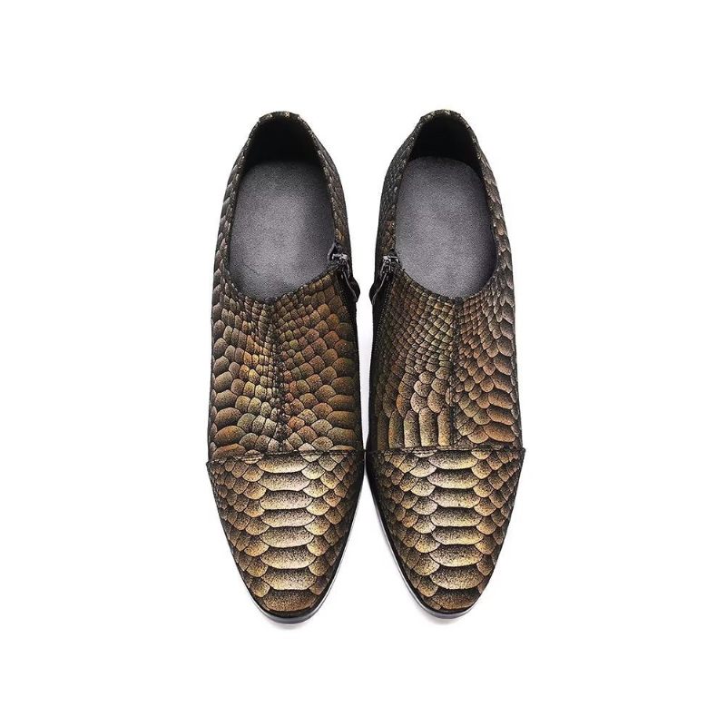 Formelle Herrenschuhe Geprägte Slip-on-schuhe - Gold