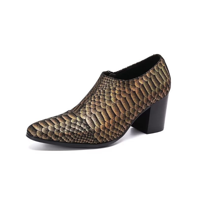 Formelle Herrenschuhe Geprägte Slip-on-schuhe - Gold