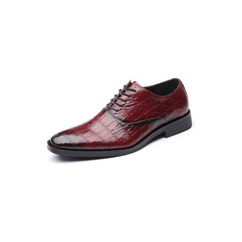 Formelle Herrenschuhe Glänzende Exotische Spitze Oxford-schuhe - Rot