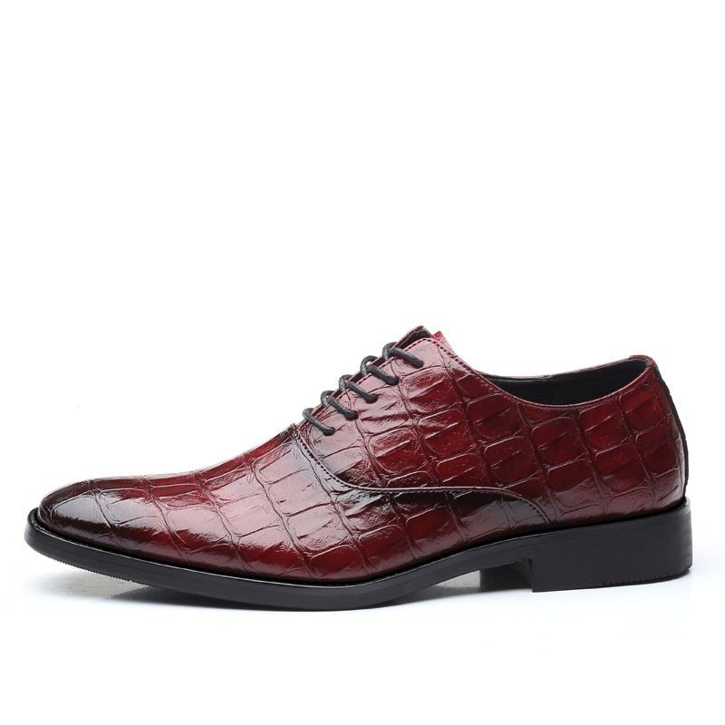 Formelle Herrenschuhe Glänzende Exotische Spitze Oxford-schuhe - Rot