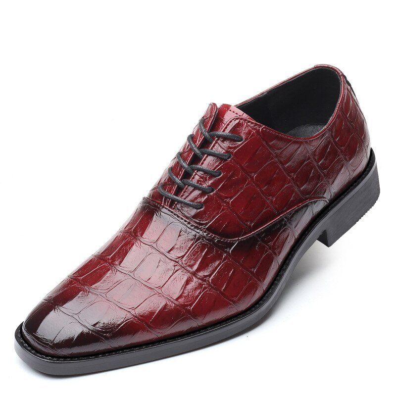 Formelle Herrenschuhe Glänzende Exotische Spitze Oxford-schuhe - Rot