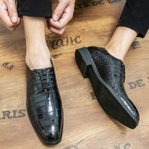 Formelle Herrenschuhe Glänzende Luxuriöse Oxford-freizeitschuhe Zum Schnüren