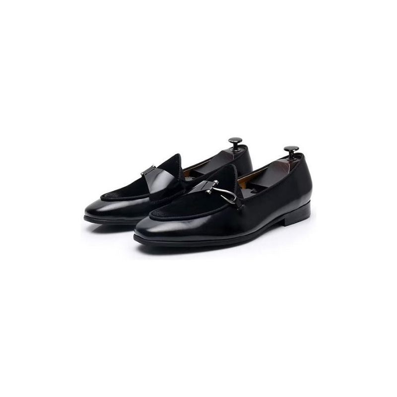 Formelle Herrenschuhe Klassische Brogue-slipper - Schwarz