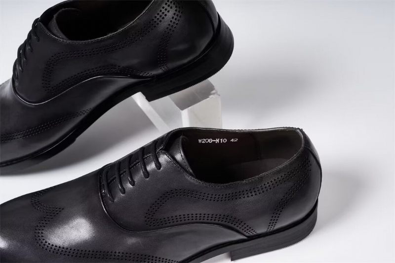 Formelle Herrenschuhe Klassische Elegante Lederschuhe - Grau