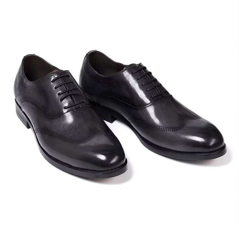 Formelle Herrenschuhe Klassische Elegante Lederschuhe - Grau