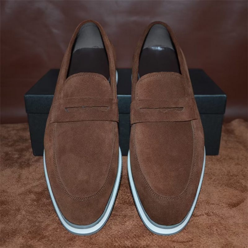 Formelle Herrenschuhe Klassische Raffinierte Slip-on-schuhe - Kaffee