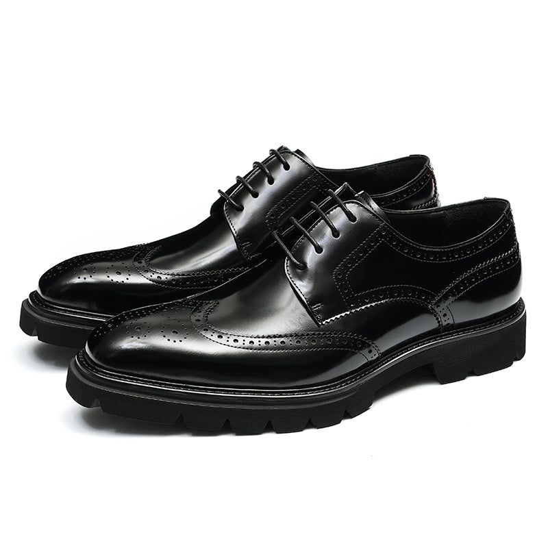 Formelle Herrenschuhe Luxuriöse Brogue-oxford-schuhe - Schwarz