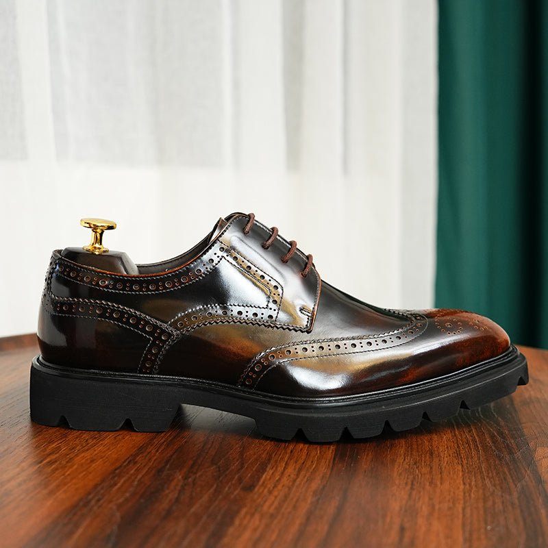 Formelle Herrenschuhe Luxuriöse Brogue-oxford-schuhe - Kaffee