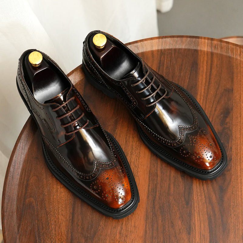 Formelle Herrenschuhe Luxuriöse Brogue-oxford-schuhe - Kaffee