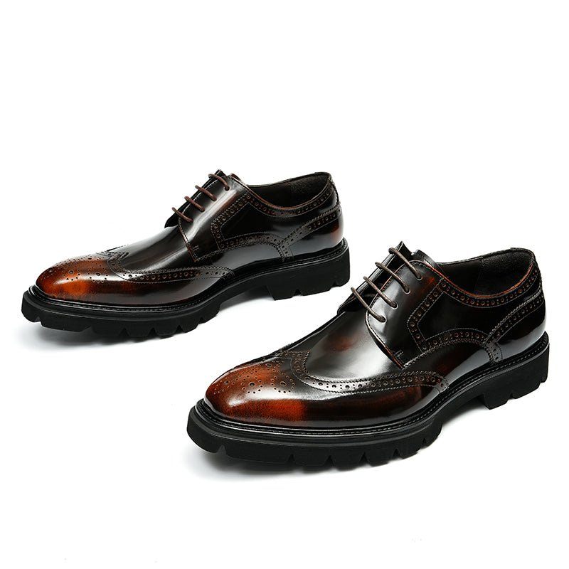 Formelle Herrenschuhe Luxuriöse Brogue-oxford-schuhe - Kaffee