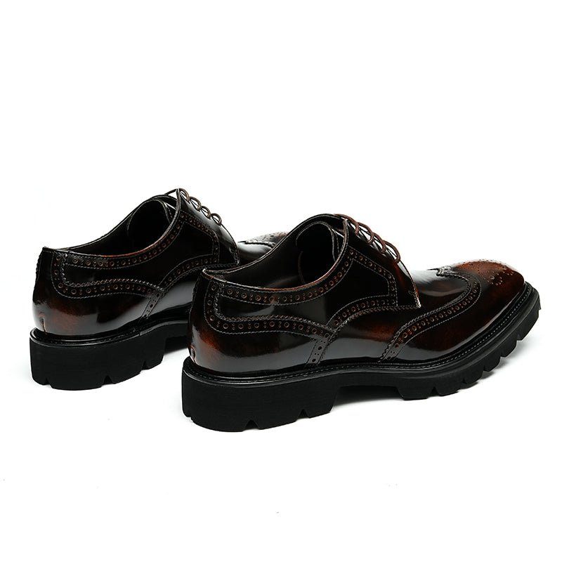 Formelle Herrenschuhe Luxuriöse Brogue-oxford-schuhe - Kaffee