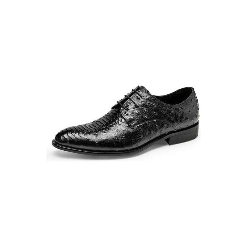 Formelle Herrenschuhe Luxuriöse Croctex Derbys-schuhe - Schwarz