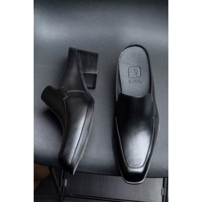 Formelle Herrenschuhe Luxuriöse Elegante Business-hausschuhe Aus Leder - Schwarz