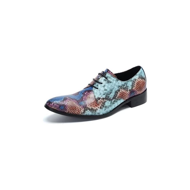 Formelle Herrenschuhe Luxuriöse Elegante Derby-schuhe Mit Exotischem Muster