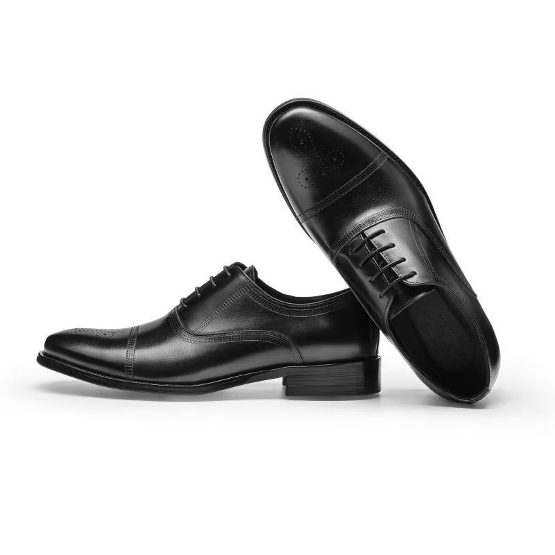 Formelle Herrenschuhe Luxuriöse Elegante Oxford-schuhe Aus Leder - Schwarz