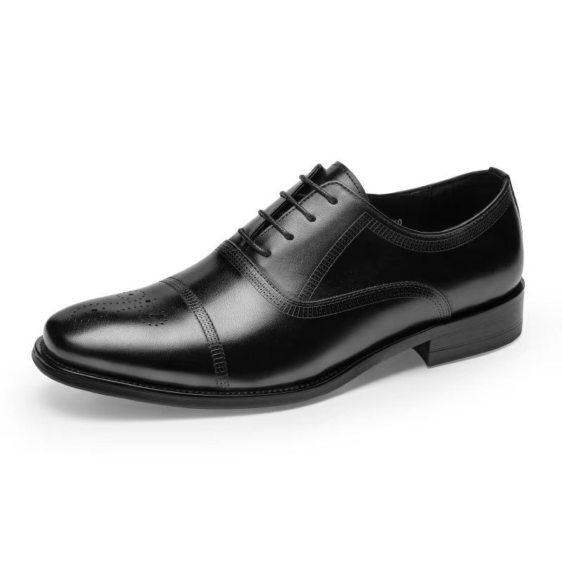 Formelle Herrenschuhe Luxuriöse Elegante Oxford-schuhe Aus Leder - Schwarz