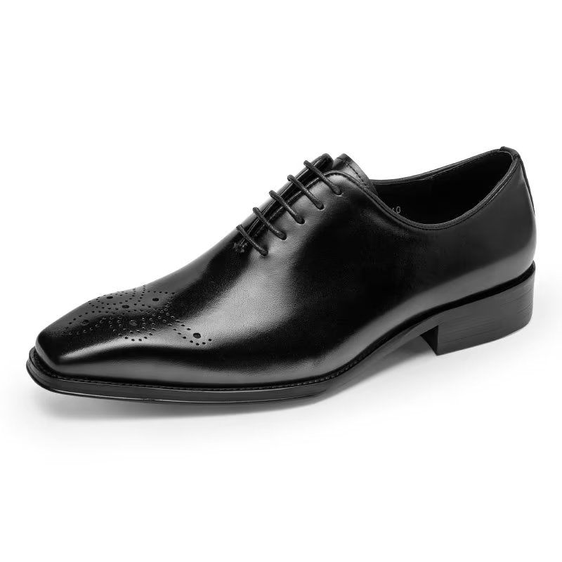 Formelle Herrenschuhe Luxuriöse Elegante Oxford-schuhe Aus Rindsleder - Schwarz