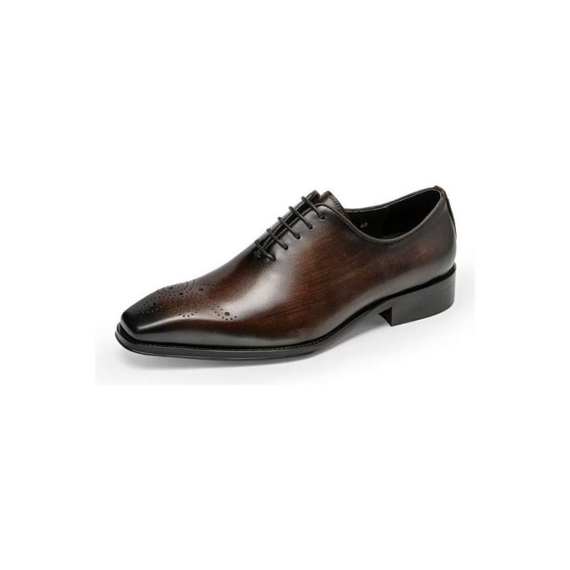 Formelle Herrenschuhe Luxuriöse Elegante Oxford-schuhe Aus Rindsleder - Kaffee