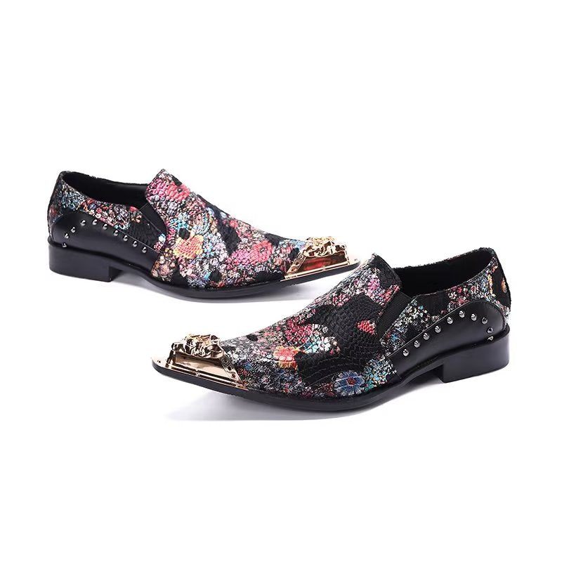 Formelle Herrenschuhe Luxuriöse Elegante Slip-on-schuhe Aus Exotischem Leder - Mehrfarbig