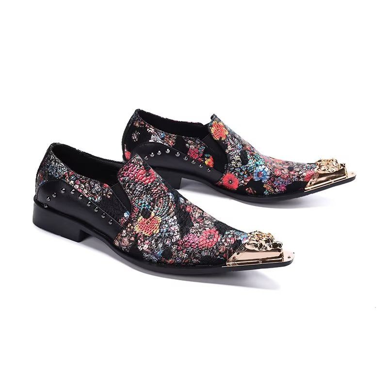 Formelle Herrenschuhe Luxuriöse Elegante Slip-on-schuhe Aus Exotischem Leder - Mehrfarbig