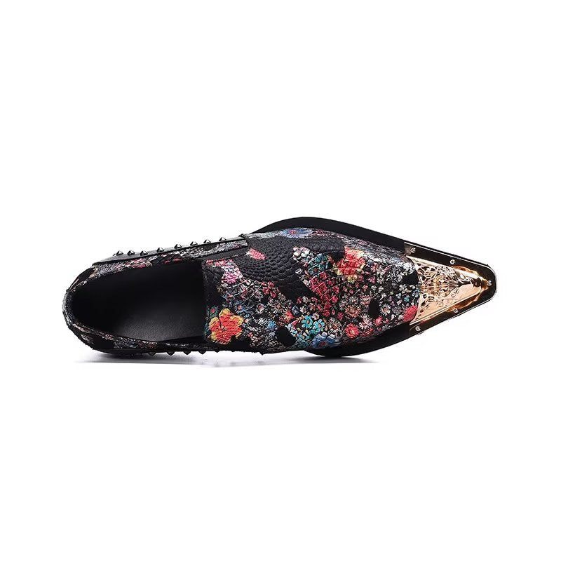 Formelle Herrenschuhe Luxuriöse Elegante Slip-on-schuhe Aus Exotischem Leder - Mehrfarbig