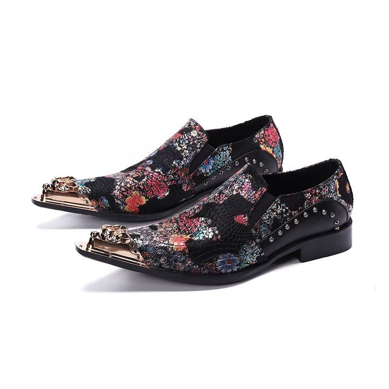 Formelle Herrenschuhe Luxuriöse Elegante Slip-on-schuhe Aus Exotischem Leder - Mehrfarbig